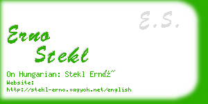 erno stekl business card